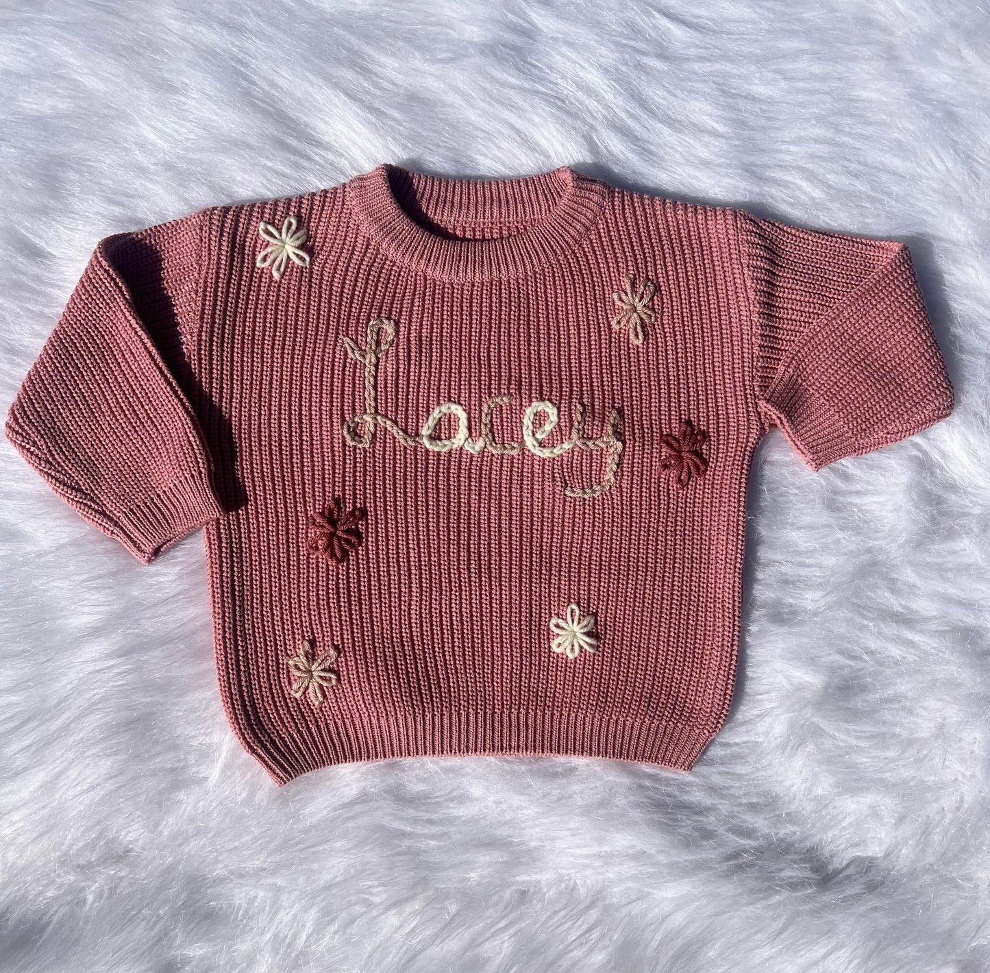 Personalized " Baby Name Sweater" Message me ON Facebook for details and color options!!
