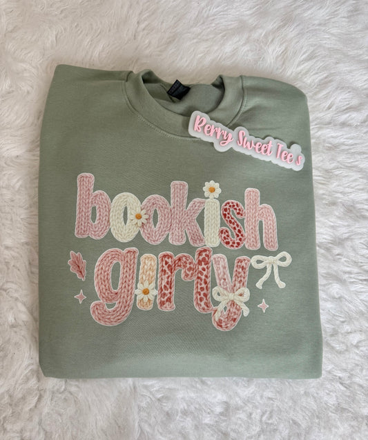 “bookish girly” Crewneck