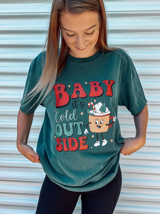 "Baby it's Cold Outside"  Christmas T-Shirt Comfort Color's