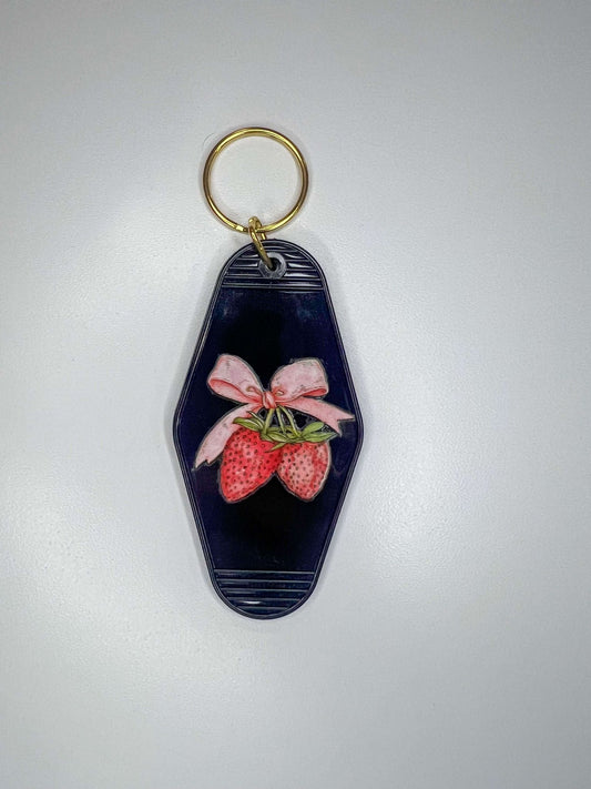 "Strawberry Bow" Key Chain