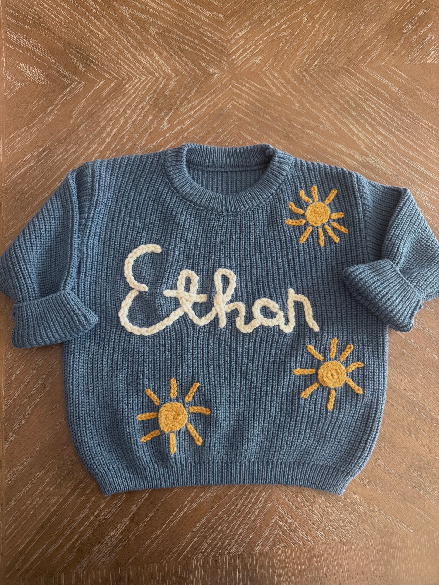 Personalized " Baby Name Sweater"  Message me ON Facebook for details and color options!!