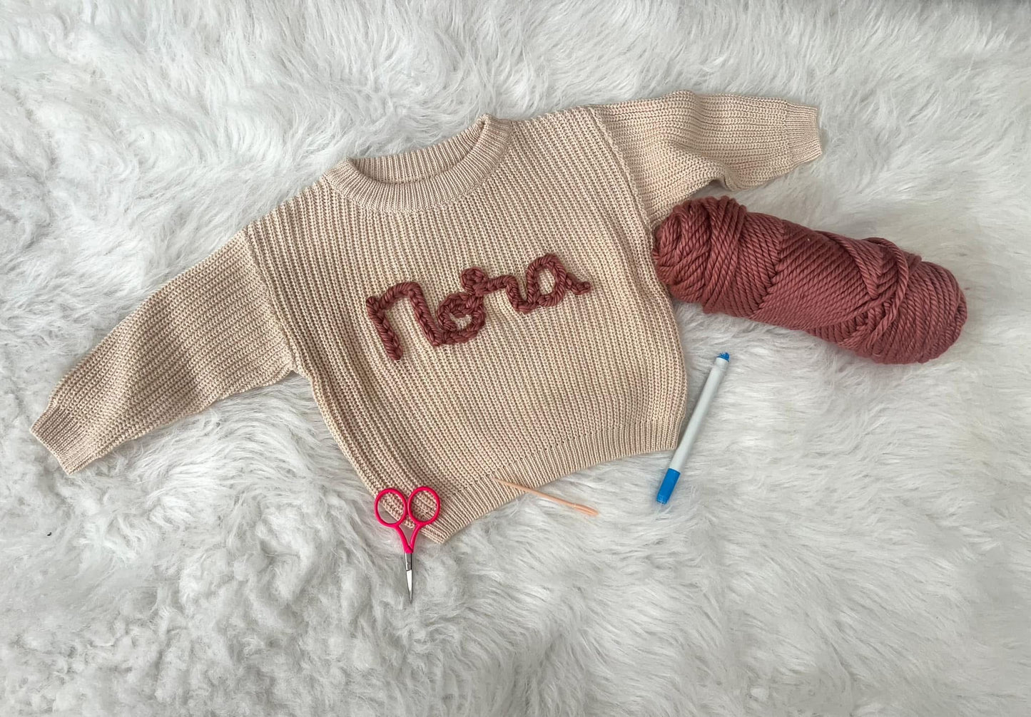 Personalized " Baby Name Sweater"  Message me ON Facebook for details and color options!!