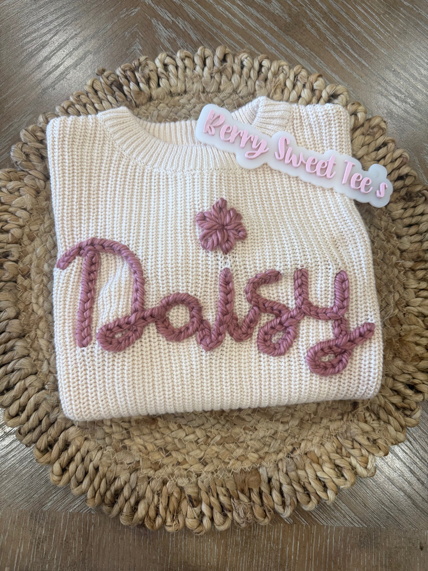 Personalized " Baby Name Sweater"  Message me ON Facebook for details and color options!!